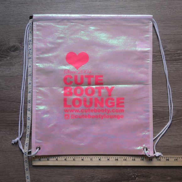 Cute Booty Lounge drawstring backpack NWT - Picture 5 of 5